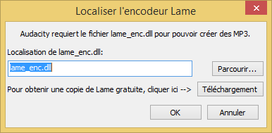 Localiser l'encodeur Lame